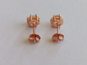 earrings-silver-rose gold plated-blue-aquamarine---