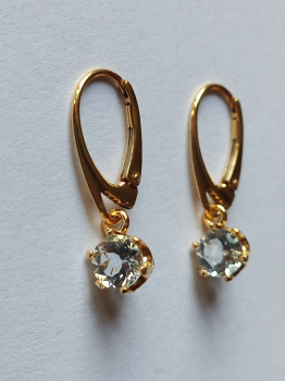 earrings-silver-gold plated-blue-aquamarine-