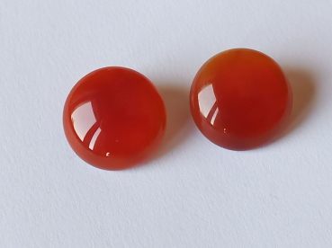 carnelian silver clips 20 mm