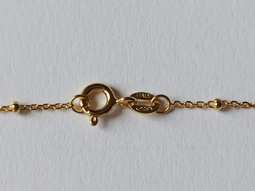 gold plated silver chain with yellow citrine pendant-sat-chain 45 cm-----
