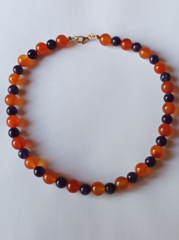 agate-amethyst necklace----