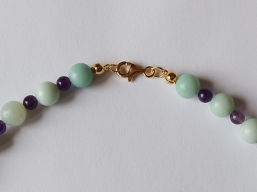 amazonite-amethyst necklace--