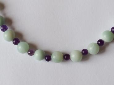 amazonite-amethyst necklace