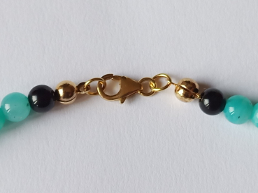 amazonite-onyx necklace 48 cm---