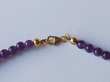 amethyst necklace 48 cm-