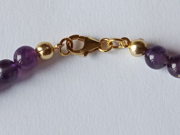 amethyst necklace 48 cm---