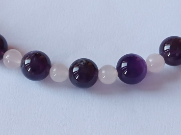 amethyst-rose quartz necklace