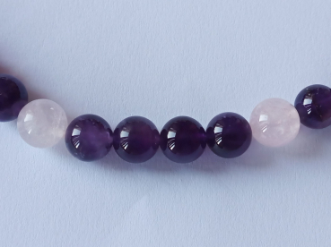 amethyst-rose quartz necklace