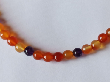 carnelian-amethyst necklace