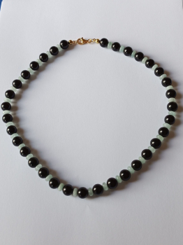 tourmaline and aquamarine necklace---