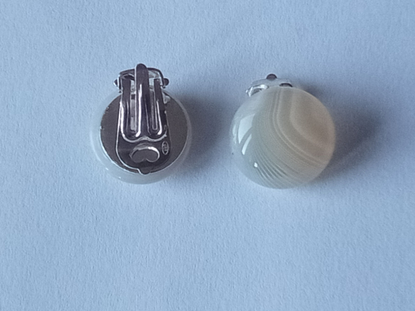 agate silver clips 16 mm----