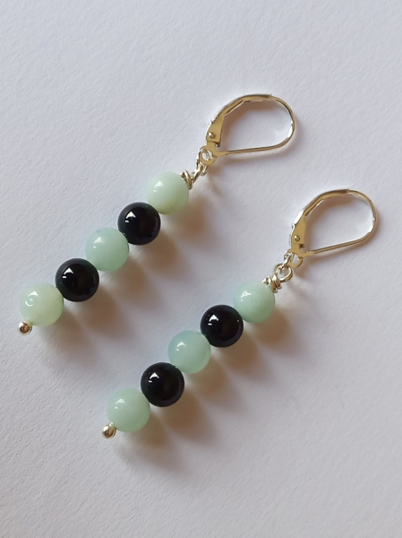 ohrringe-silber-türkis-schwarz-amazonit-onyx-