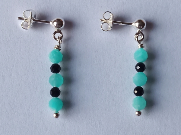 earings-silver-turquoise-black-tourmaline