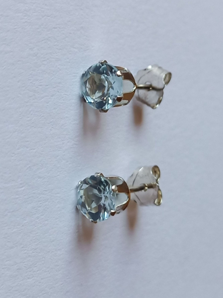 AQUAMARIN - OHRRINGE - SILBER