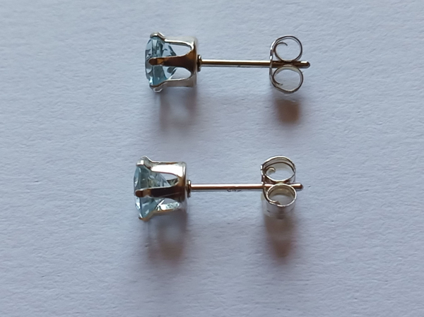 AQUAMARIN - OHRRINGE - SILBER