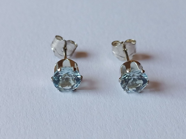 AQUAMARIN - OHRRINGE - SILBER
