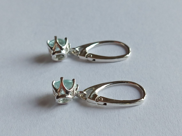 AQUAMARINE EARRINGS - SILVER