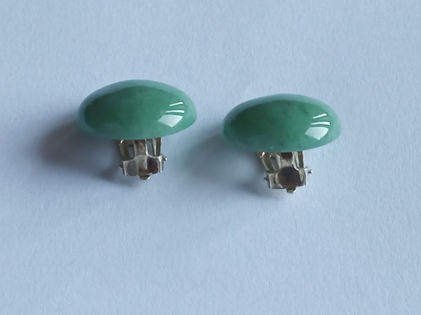 aventurine silver clips 20 mm--