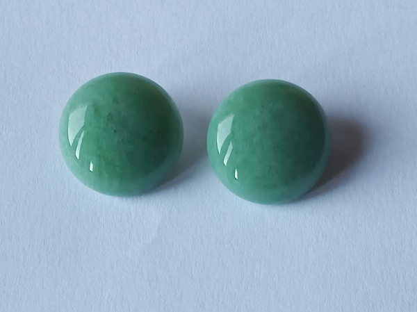 aventurine silver clips 20 mm