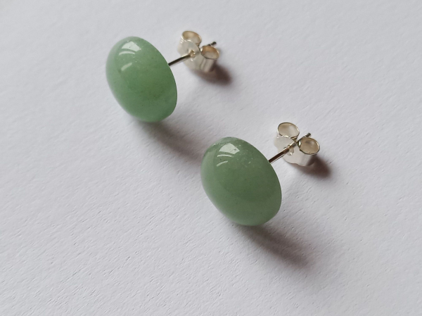 earrings-sterling silver-green-aventurine---