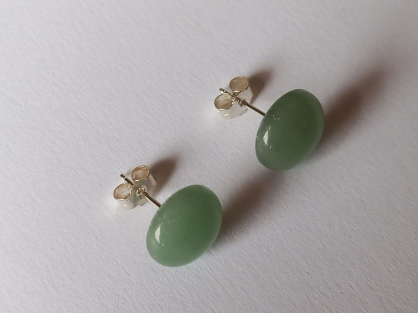 earrings-sterling silver-green-aventurine--