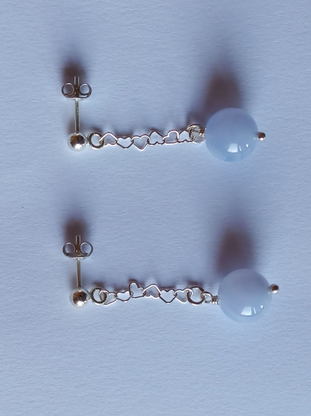 earrings-sterling silver-blue-chalcedony---