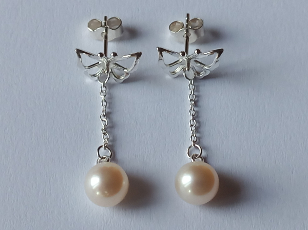 earrings-pearl-silver-butterfly