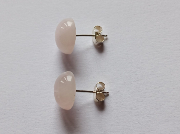 earrings-sterling silver-red-rose quartz---