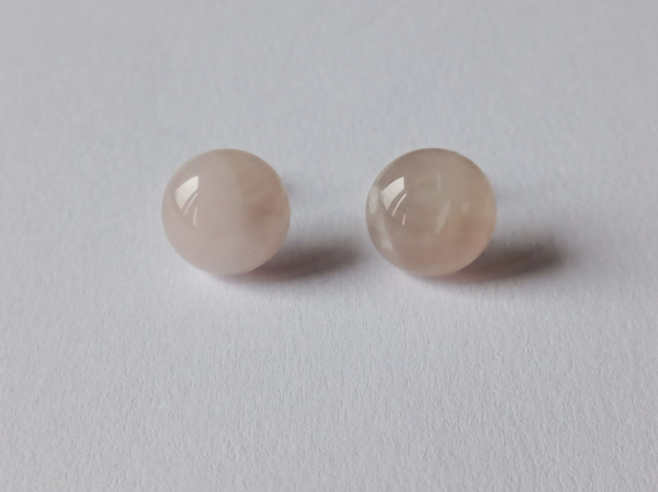 earrings-sterling silver-red-rose quartz-