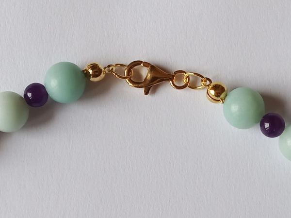 amazonite-amethyst necklace---