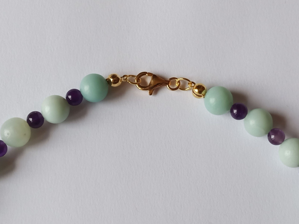 amazonite-amethyst necklace--