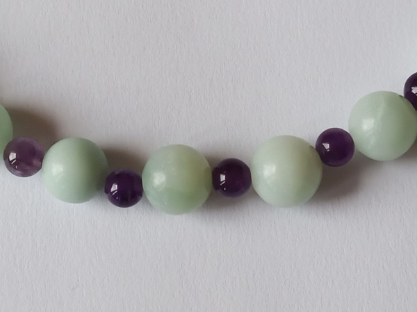 amazonite-amethyst necklace-
