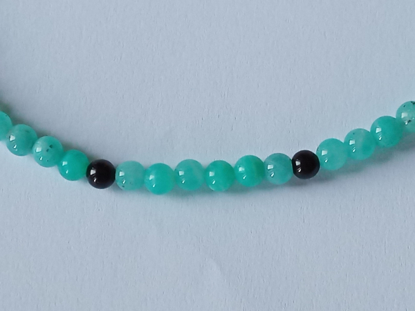 amazonite-onyx necklace 48 cm