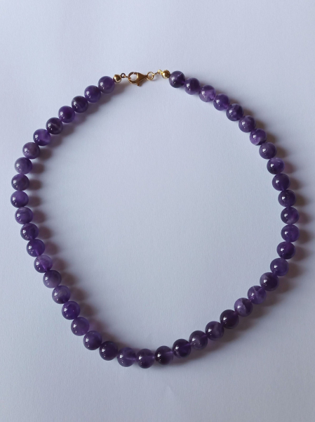 amethyst necklace 48 cm---
