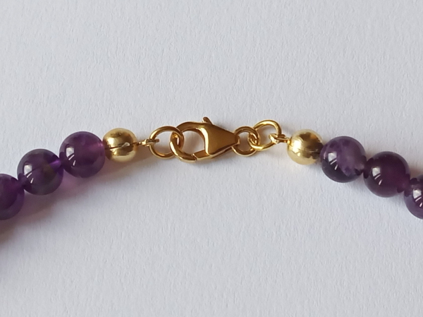 amethyst necklace 48 cm--