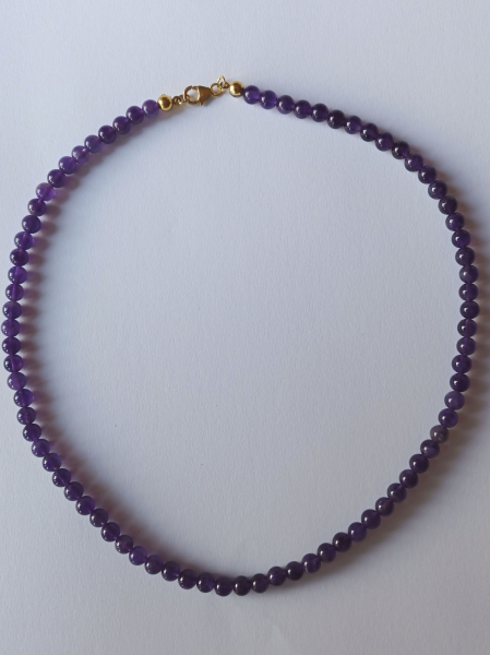 amethyst necklace 48 cm---