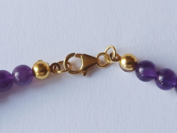 amethyst necklace 48 cm--