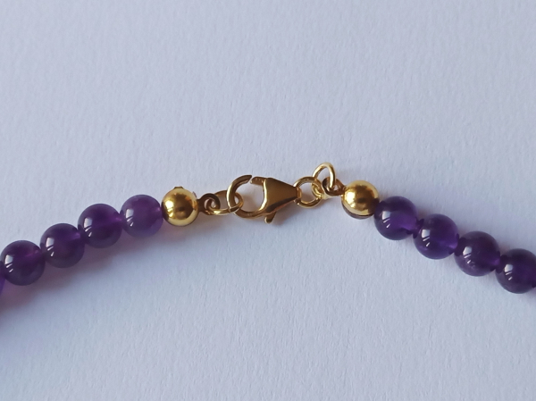 amethyst necklace 48 cm-