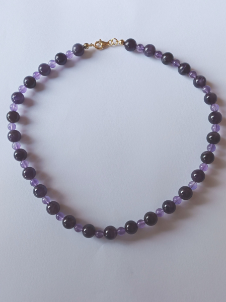 amethyst-necklace 48 cm----
