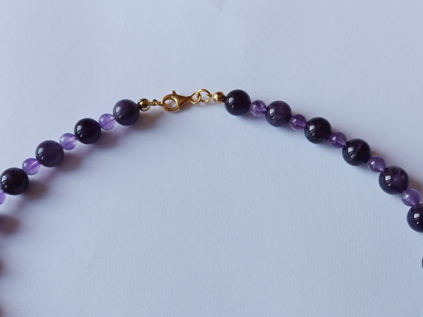 amethyst-necklace 48 cm---
