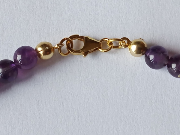 amethyst necklace 48 cm---