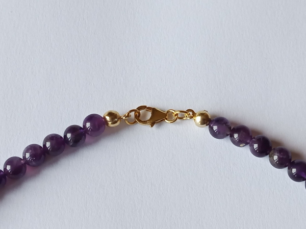 amethyst necklace 48 cm--