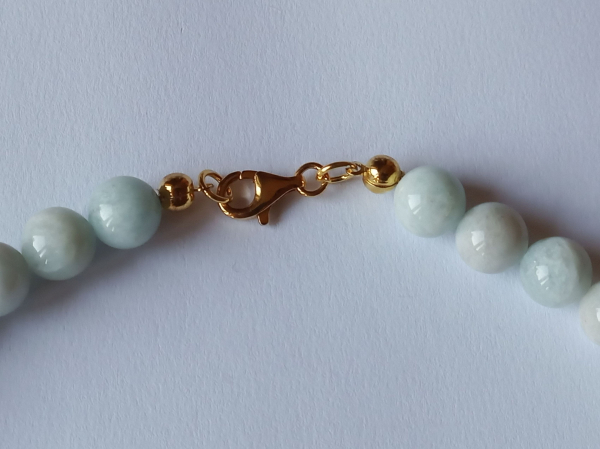 aquamarine-necklace 48 cm--