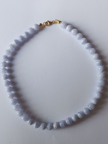 chalcedony necklace 48 cm----