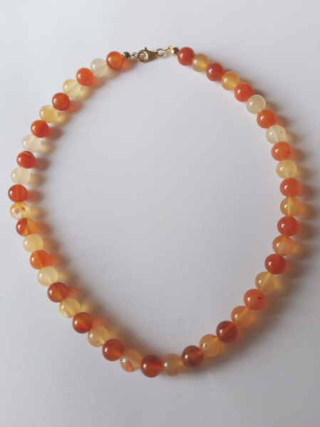 red carnelian necklace 48 cm---