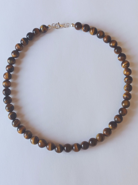 tiger-eye necklace 48 cm----