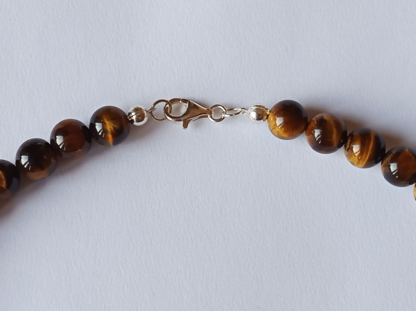 tiger-eye necklace 48 cm--