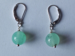 CHRYSOPRASE EARRINGS - SILVER